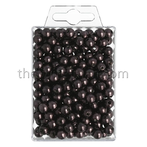 Perles marron ø 8 mm ( x250) 