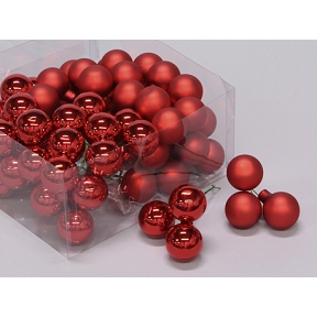 Boules verre rouge combi ø 30 mm (x72)