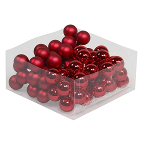 Boules verre rouge combi ø 30 mm (x72)