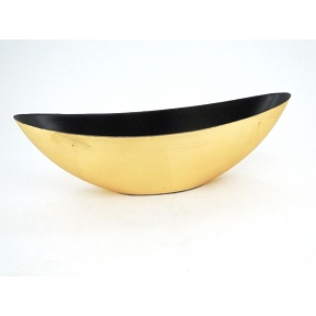 Coupe résine bateau or 39 x 12 cm, ht 13 cm