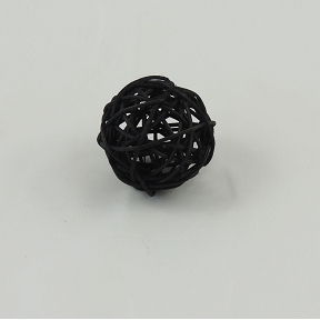 Boule rotin noir ø 5 cm x 24