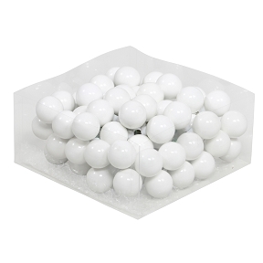 Boules verre brillantes blanc ø 30 mm (x72) 