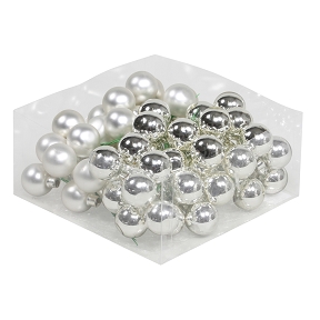 Boules verre argent combi ø 30 mm (x72)