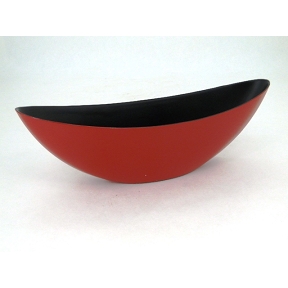 Coupe résine bateau rouge 39 x 12 ht 13cm