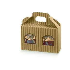 Boite carton onda avana 2 bocaux 130 x 60 ht 90mm