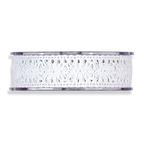 Ruban dentelle blanc 25mm x 8m