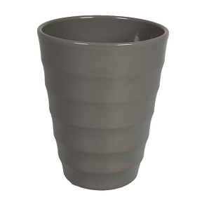 Cache-pot orchidée ribbel gris foncé ø 14 cm, ht 17 cm