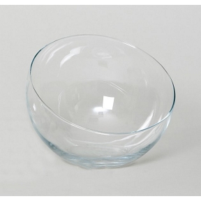 Coupe verre boule inclinée ø 15.5cm ht 5.5-13cm