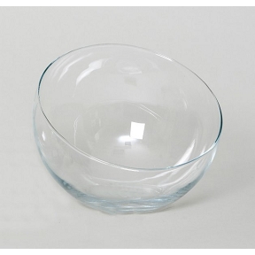 COUPE VERRE BOULE INCLINEE Ø 20CM HT 6.5-17CM