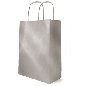 Sac kraft blanchi argent 14 x 7 x 21 (x 25)