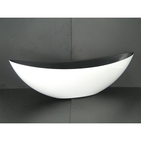 Coupe résine bateau blanche 66 x 16 cm,  ht 21 cm