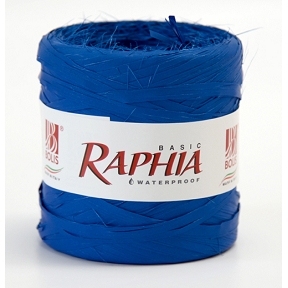 Raphia synthetique uni bleu marine 200 m