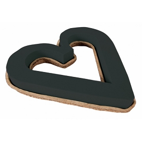 Coeur nature ouvert noir 45 cm