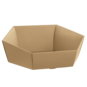 Coupe carton hexagonale avana 290 x 230 ht 85mm