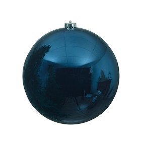 Boule noël plastique bleu nuit ø 140mm