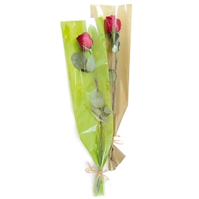 Etui à rose kraft naturel 16 x 80 cm (x100)