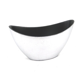 Coupe résine bateau argent 20 x 9 ht 11.5cm