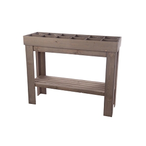 Table bois grise 118 x 38 ht 95cm