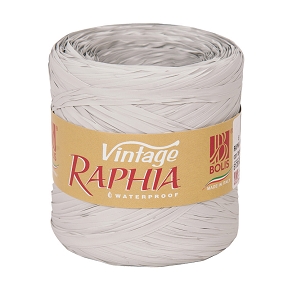 Raphia synthétique vintage blanc 200m