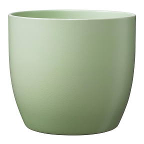 Cache-pot "basel"  vert pastel ø14 ht13cm