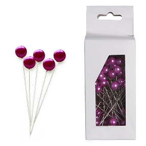 Epingles perle fuchsia ø8mm (x72)