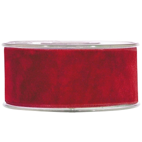 Ruban velours rouge 40 mm x 7 m