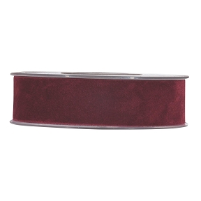 Ruban velours bordeaux 25 mm x 7 m