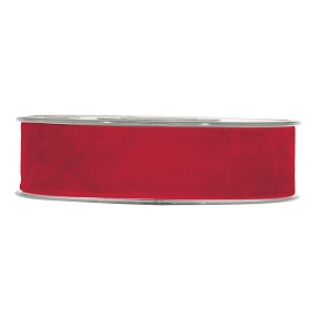 Ruban velours rouge 25mm x 7m