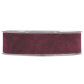 Ruban velours bordeaux 15 mm x 7 m