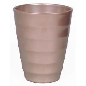 Cache-pot orchidée ribbel rose poudre ø14 ht 17cm
