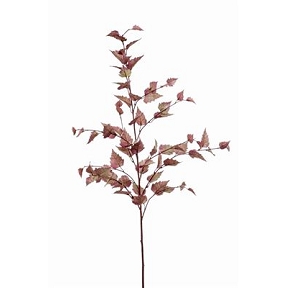 Branche feuillage bouleau violet 120cm