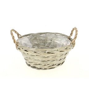 Panier Osier Gris Ø30 Ht 12cm