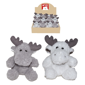 Peluche renne gris ht 15 cm