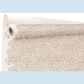 Bobine kraft imprime broderie champagne 0.80 x 40m