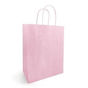 Sac kraft blanchi rose pastel 23 x 30 cm (x50)