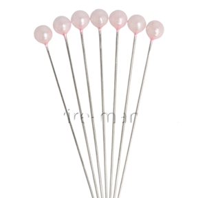 Epingles perle rose  ht 6.5cm. Ø 6mm (x500)