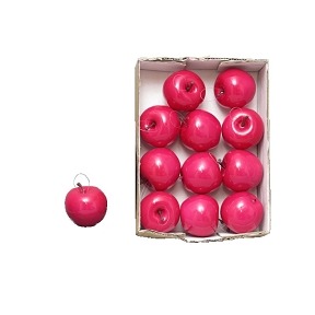 Pomme/pic fuchsia laqué ø 6,5cm (x12p)