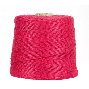 Bobine ficelle jute fuchsia 1kg