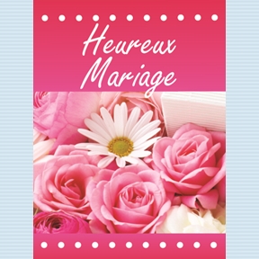 Etiquettes tendresse "heureux mariage"