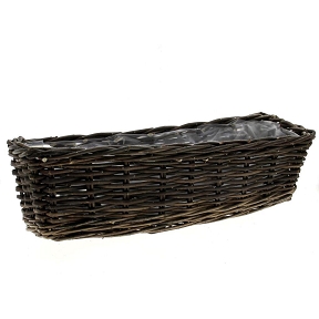 Jardinière osier brut 60 x 18 ht 15cm