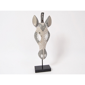 Tête de Zèbre sur socle, Ht 50 cm