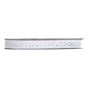 Ruban Dentelle Coton Blanc 10mm X 10m