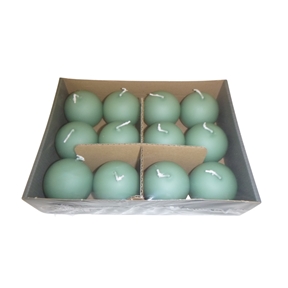 bougie boule vert celadon ø 60 (x 12 )