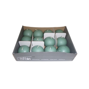 bougie boule vert celadon ø 70 (x 12 )