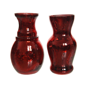 Vase verre rouge ø 5.5 ht 10 cm