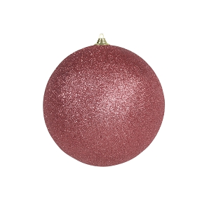 Boule noël pailletée corail ø 135 mm