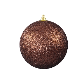 Boule noël pailletée brun ø 180 mm