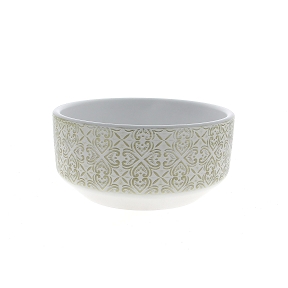 Coupe céramique blanc patine ø27.5 ht 11 cm