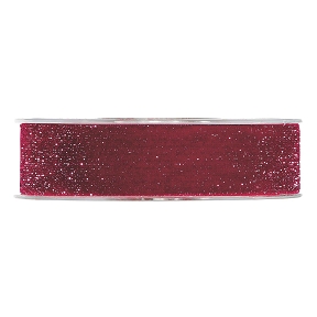 Ruban Velours Paillette Rouge 25mm X 9m