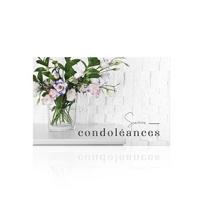 Cartes Jeso Romantico "Sinceres Condoleances"